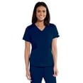 thumbnail image 1 of Barco Grey's Anatomy Impact GIT033 Women's 3-Pocket V-Neck Moto Inspired Scrub Top Indigo XXS, 1 of 2