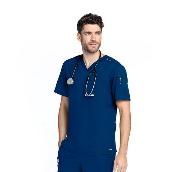 Barco Grey's Anatomy Men's GRT091 Evan Scrub Top Indigo 4X-Large