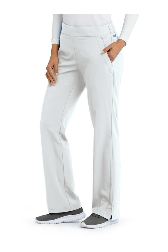 Grey's Anatomy Signature GNP508 Women's Astra Four Pocket Welt Drawcord Cargo Scrub Pant White M