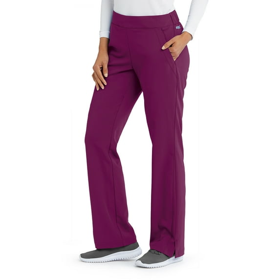 Barco Grey's Anatomy Signature GNP508 Women's Astra Four Pocket Welt Drawcord Cargo Scrub Pant Wine 3XL