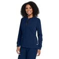 thumbnail image 1 of Barco Grey's Anatomy Stretch 3-Pocket Princess Line Warm-Up Scrub Jacket for Women Indigo (Navy) XS, 1 of 6