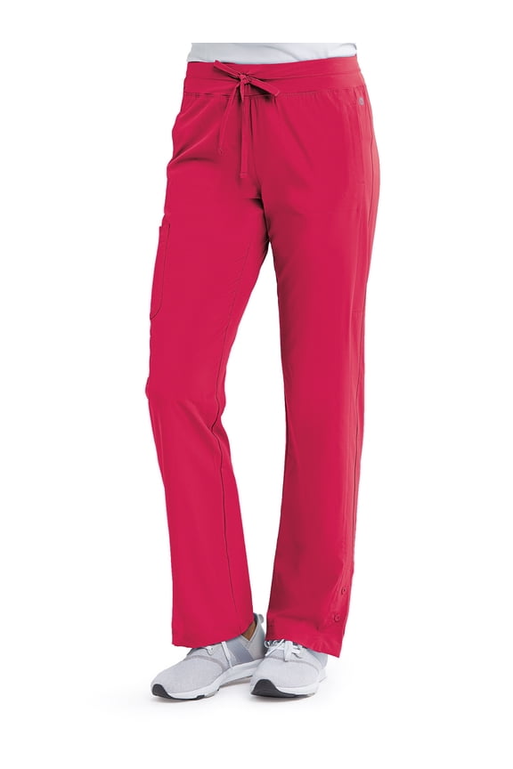 One 5205 Women's Four Pocket Knit Waist Cargo Scrub Pant French Berry S