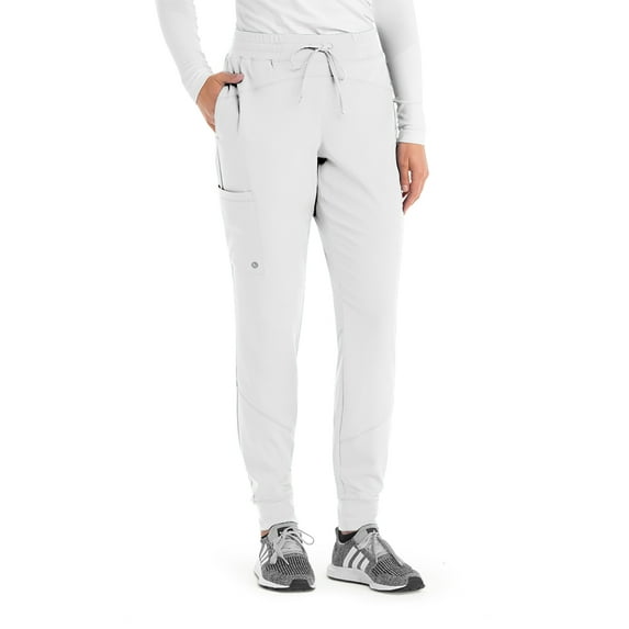 Barco One BOP513 Women's Cargo Jogger Scrub Pant White XXS