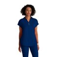 thumbnail image 1 of Barco One Performance Knit Women's Heathered 2 Pocket Zip Neck Dolman Top, 1 of 2