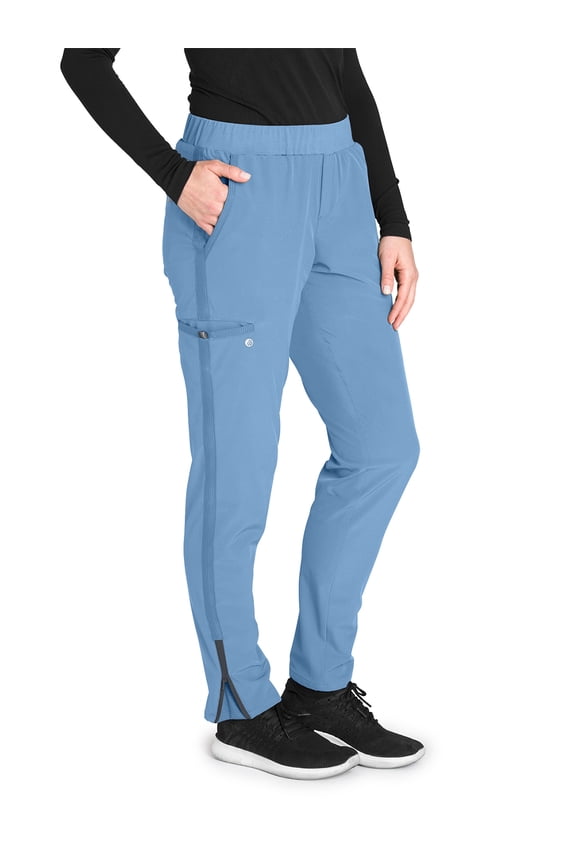 One Wellness BWP505 Women's Cargo Scrub Pant Ciel Blue ST