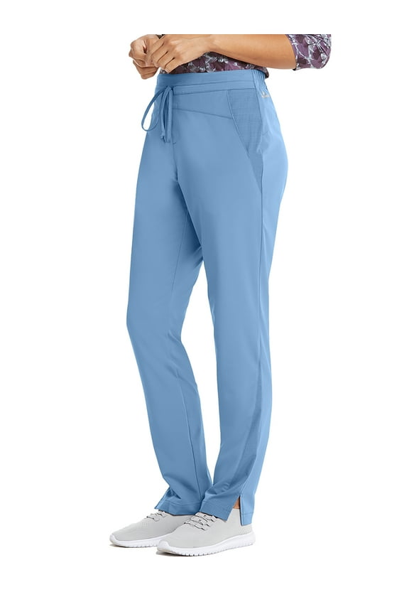 One Wellness Women's BWP506 Flat Front Cargo Scrub Pant-Ciel -M