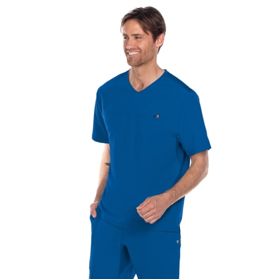 Barco One Wellness BWT010 Men's Scrub Top New Royal L