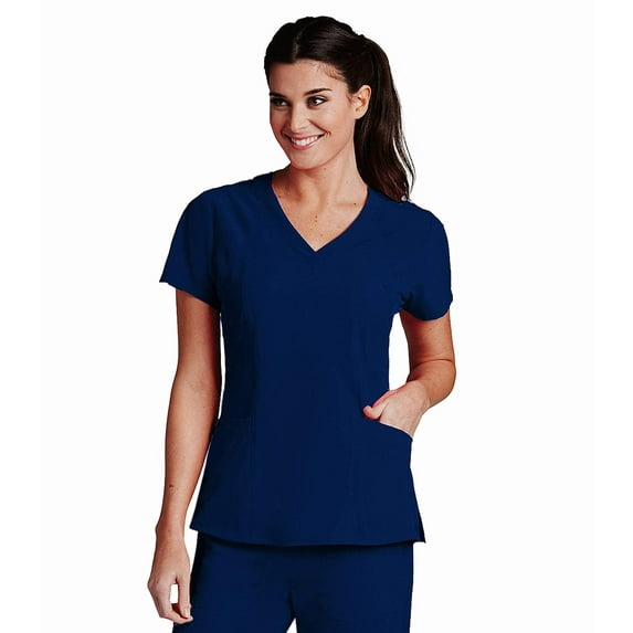 Barco One Women's 4-Pocket Princess Seam V-Neck Scrub Top - 5105X