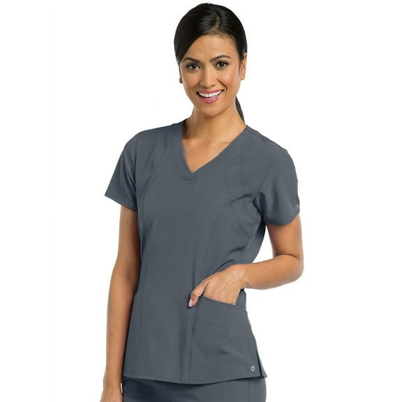 Barco One Women's 4-Pocket Sporty V-Neck Scrub Top - 5106