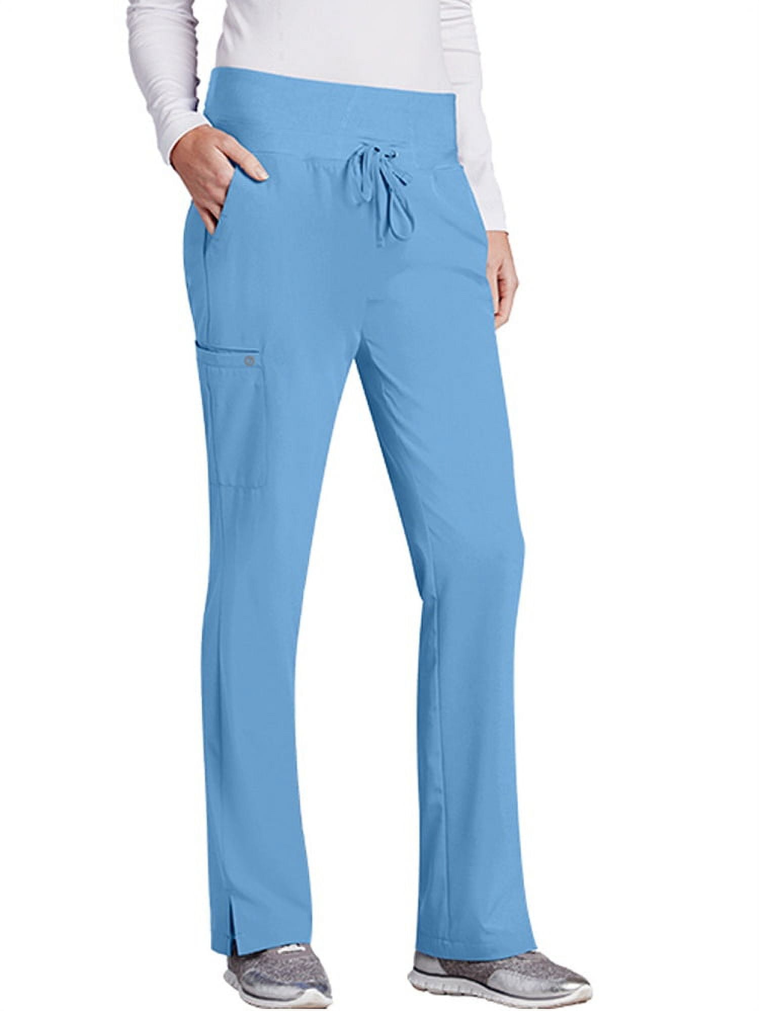 Barco One Women's 5206 Mid Rise Flare Leg Knit Waist Scrub Pant