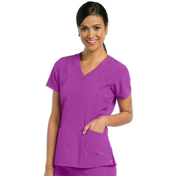 Barco Oneâ„¢ Women's V-Neck Perforated Side Panel Solid Scrub Top