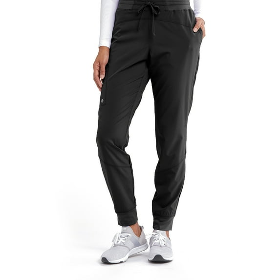 Barco One Womens BOP513 Perforated Jogger Pant-Black-Large