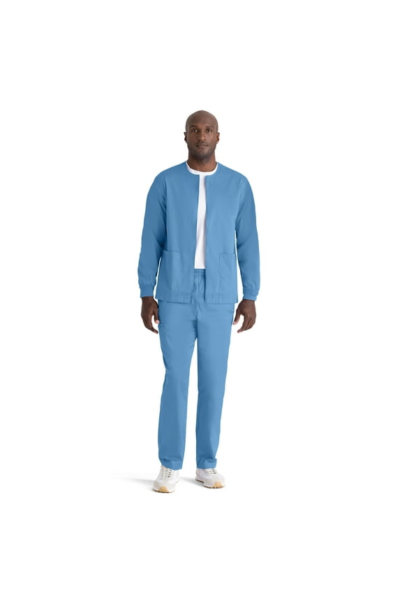 Essentials Warm-Up Jacket Crew Neck Ciel Blue, Scrub Jacket (Men's/Women's)