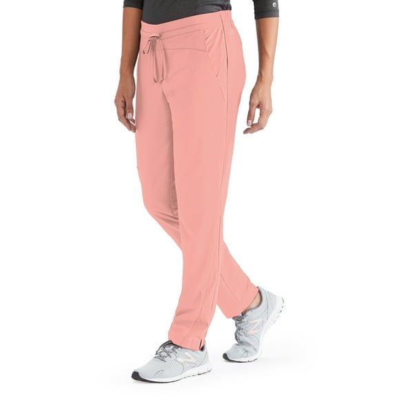 Barco Wellness BWP506 Women's Four Pocket Flat Gel Drawcord Cargo Scrub Pant Coral Berry XL