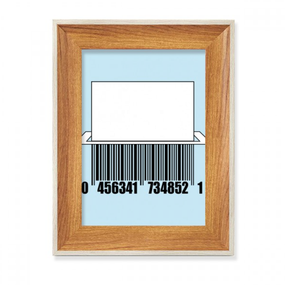 Barcode Cutting Paper Crushing Desktop Wooden Photo Frame Display Picture Art Painting Multiple Sets