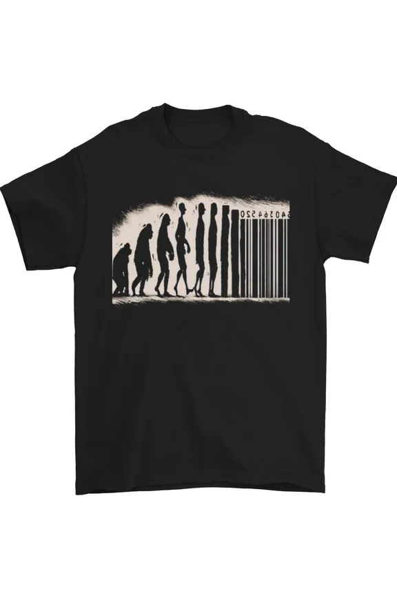 Barcode Evolution Anti-Capitalist Anarchy Punk Protest Slogan Unisex T-Shirt, S-5XL