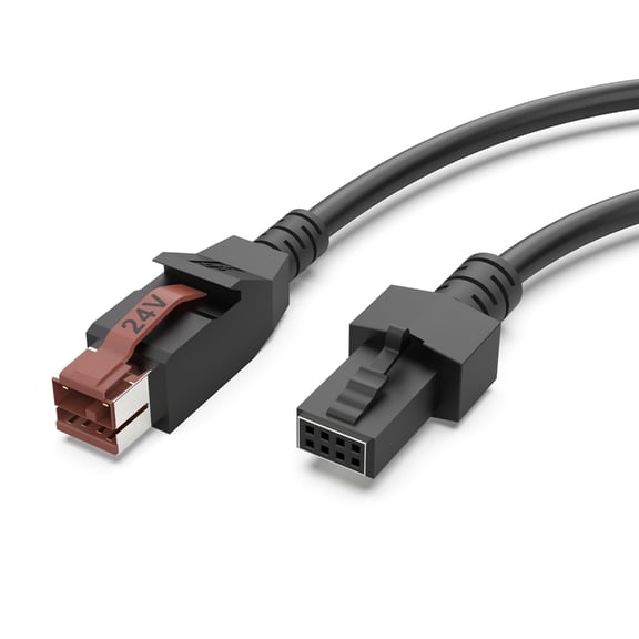 Barcode Scanner Cable 24V Powered USB Power Supply Data Line Cable Replacement for Printer POS Systems Medically Devices