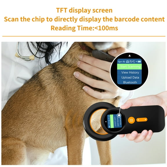 Barcode Scanner,Cat Chip Usb With Animal Verification Iso11784/iso11785 Cat Scanner 134.2khz Iso11784/iso11785 Bt Usb Scanner Animal Labels Handheld 240pcs Microchip Oled Screen