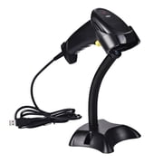 Barcode Scanner Handheld, Automatic Continuous Scanning Gun, Laser Barcode Reader with Stand, Portable Scanner for Retail and Warehouse, USB Interface Scanner for Fast Scanning