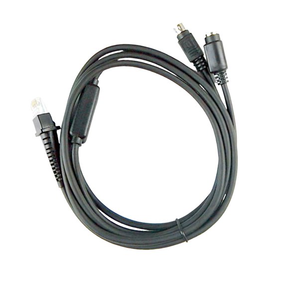 Barcode Scanner Host Cable KB Port to RJ50, Plug-and-Play Cord for Warehouse and Retail Scanner Stations Daily