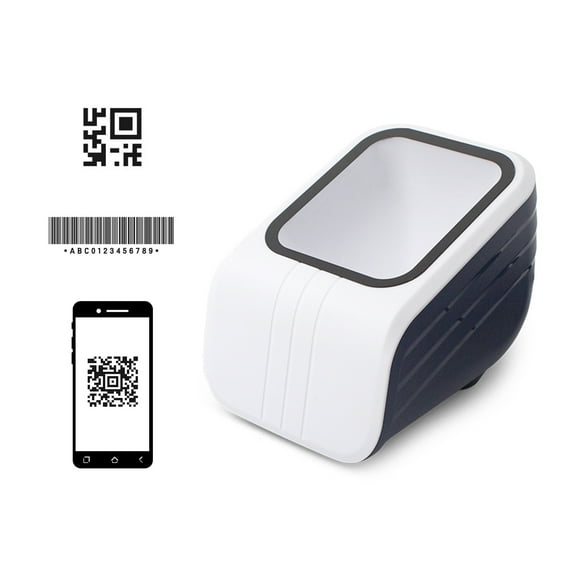 Barcode Scanner,Scanner With Voice Scanner Window Supermarket Hands-free Scanner Window Qr Scanner With Bar Code Hands-free With Voice Prompt 1d 2d Qr Supermarket Library Retail 2d Qr Scanner