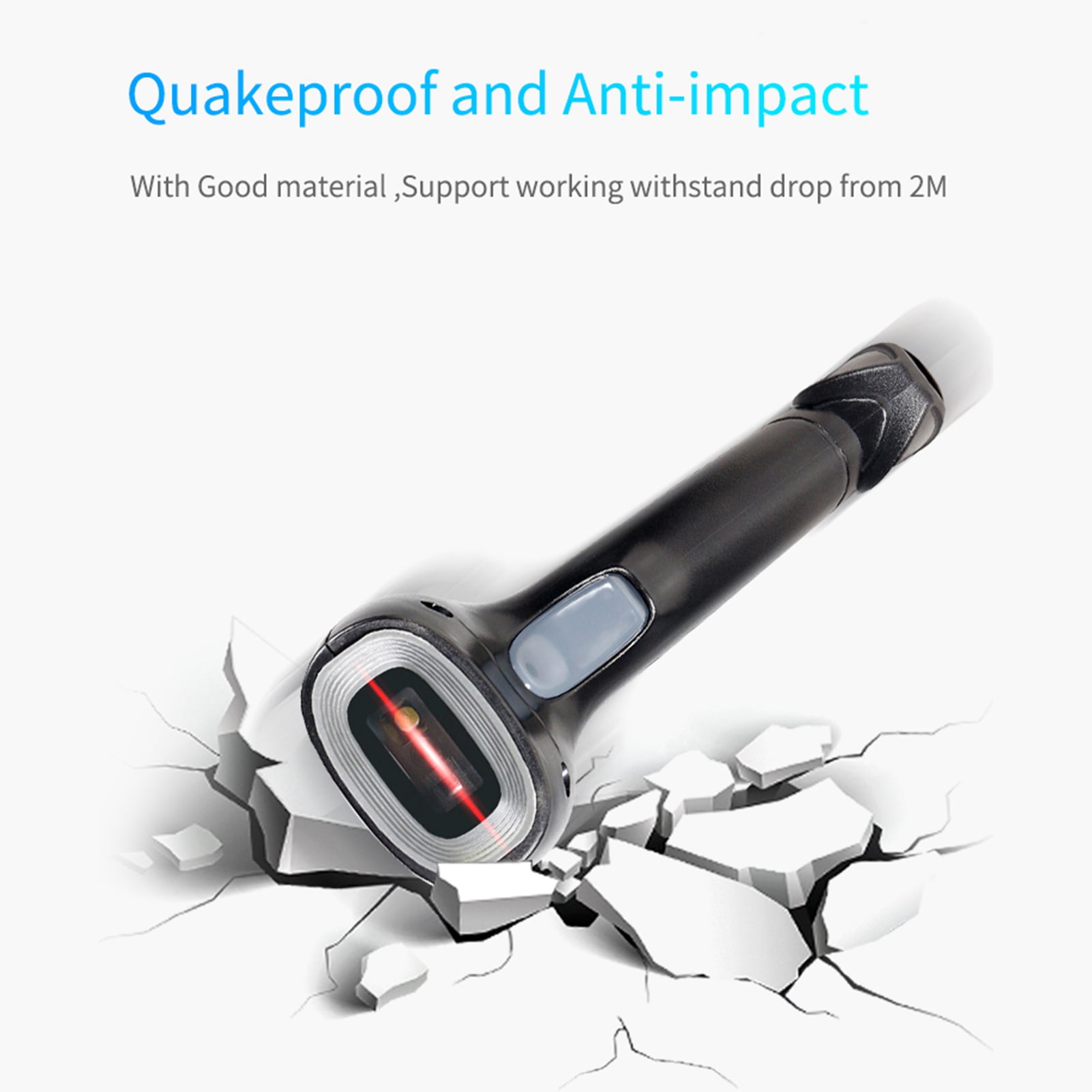 Barcode Scanner USB Connection Wired 1D 2D Barcode Scanning Reader with Stand for Market Warehouse Library