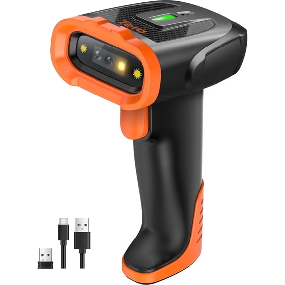 Barcode Scanner Wireless Handheld: with 2200mAh Lithium-Polymer Battery Works with Bluetooth 2.4G Cordless USB Wired 1D 2D QR Bar Code Reader for Retail Inventory Management Model D5300