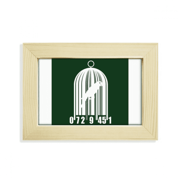 Barcode Shopping Scanning Birdcage Desktop Decorate Photo Frame Picture Art Painting 5x7 inch