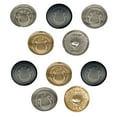 thumbnail image 1 of Bard Instrument Harp Lyre Set of 10 Metal 0.6" (15mm) Sewing Shank Round Buttons - Gold Color, 1 of 5