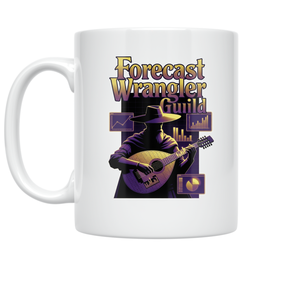 Bard Playing Spreadsheet Lute - Data Analyst Enthusiast - 11 oz Ceramic Coffee Mug