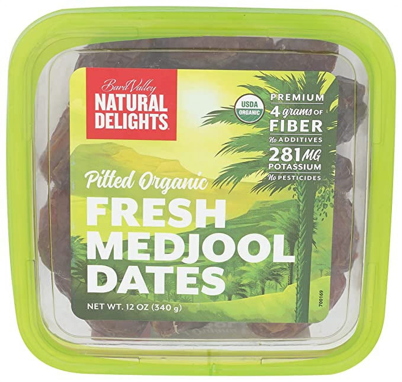 Bard Valley, Dates Medjool Pitted Organic, 12 Ounce - Pack Of 12