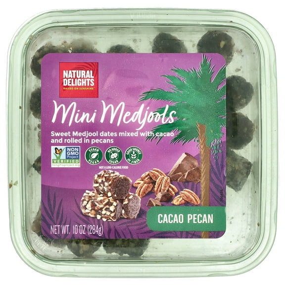 Natural Delights Mini Medjools, Cacao Pecan , 10 oz (284 g)