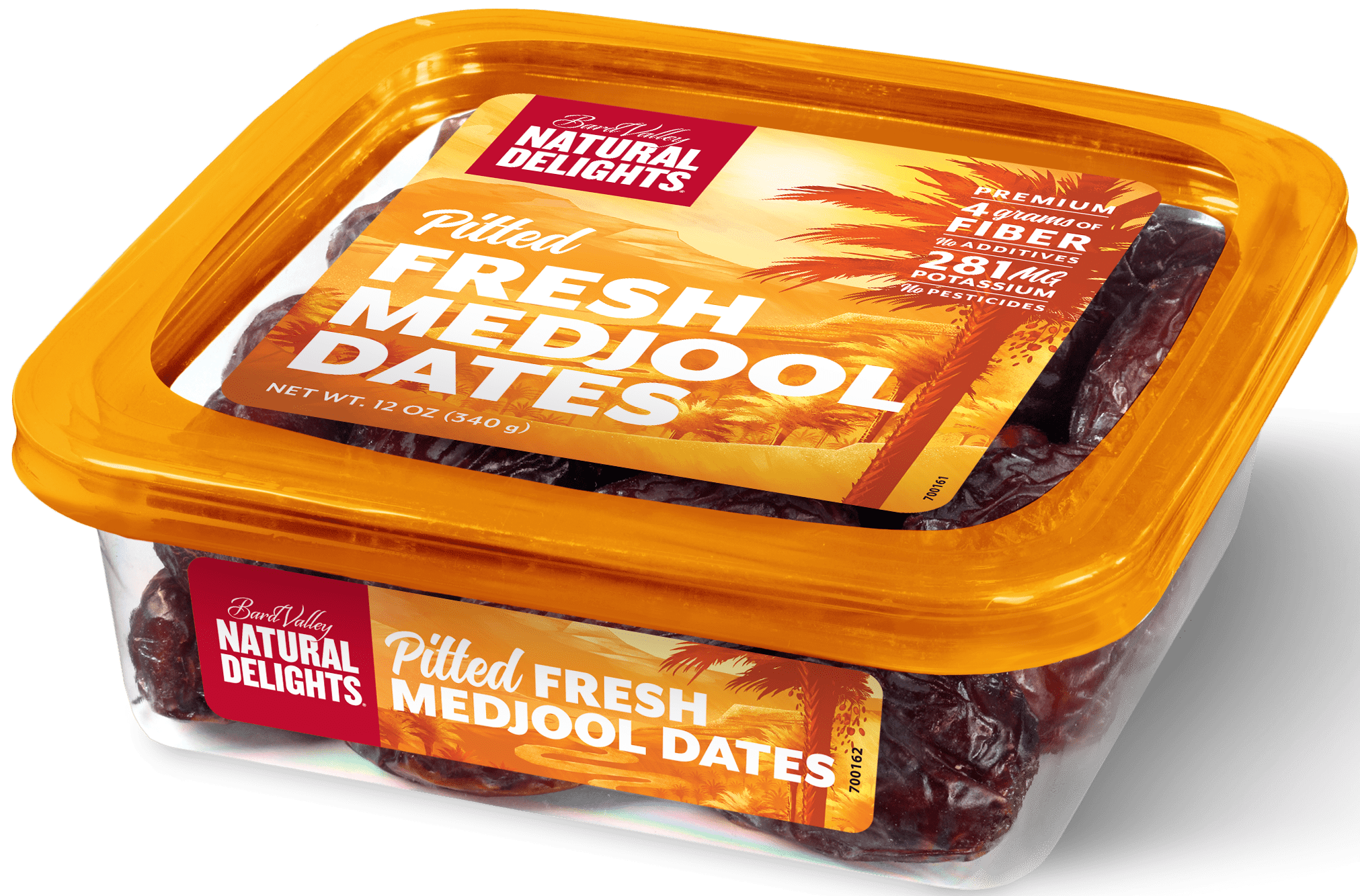 Bard Valley Natural Delights. Dried Fruit Pitted Medjool Dates, 12 oz