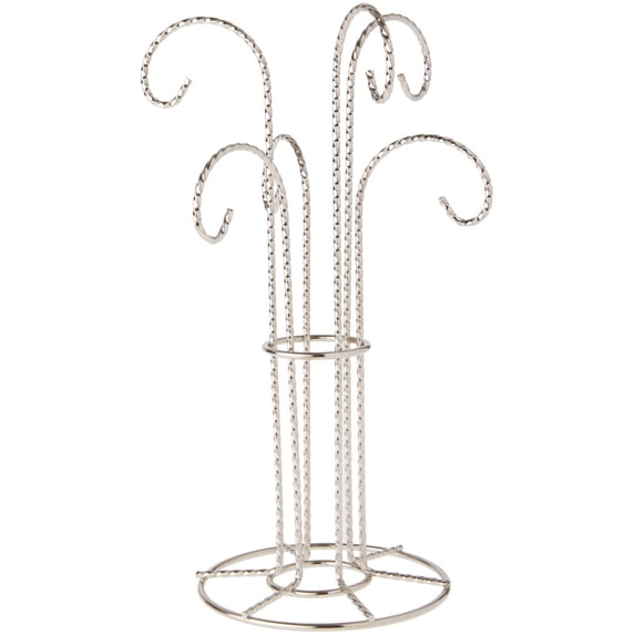 Bard's 6 Arm Silver Ornament Stand, 12" H x 6" W x 6" D, Pack of 2