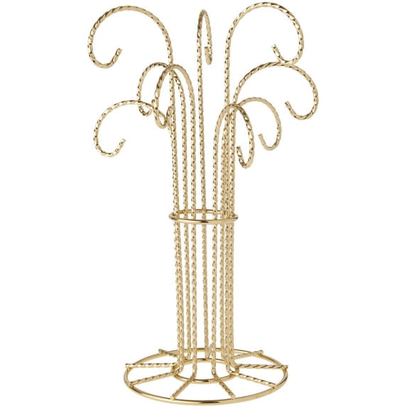 Bard's 9 Arm Gold-toned Ornament Stand, 12" H x 6.75" W x 6.75" D, Pack of 3