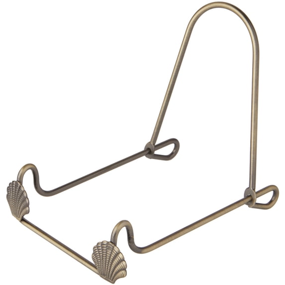 Bard's Adjustable Dark Brass Metal Easel, Shell, 5" H x 4" W x 5" D, Pack of 2