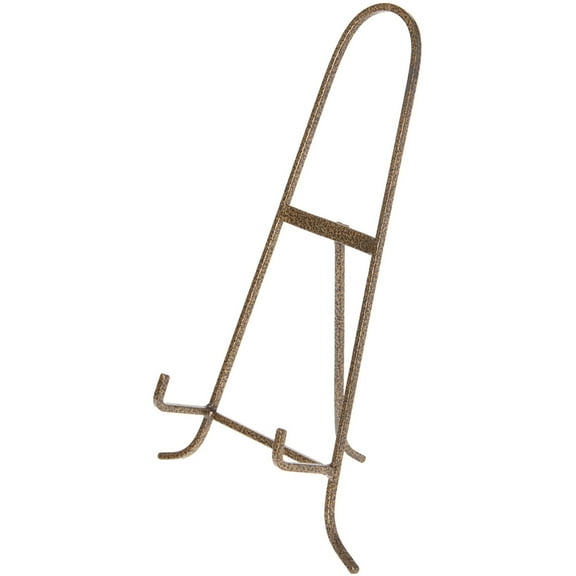 Bard's Antique Gold-toned Wrought Iron Easel, 14.5" H x 9.375" W x 6" D (For 11" - 17" Plates), Pack of 2
