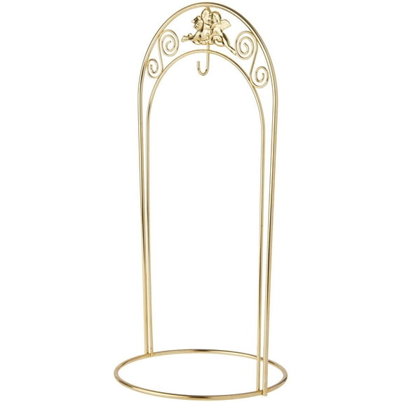 Bard's Arched Gold-toned Ornament Stand, Large Angel, 12.25" H x 6" W x 6" D, Pack of 6