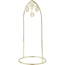 Bard's Arched Gold-toned Ornament Stand, Medium Scroll, 13" H x 6" W x 6" D