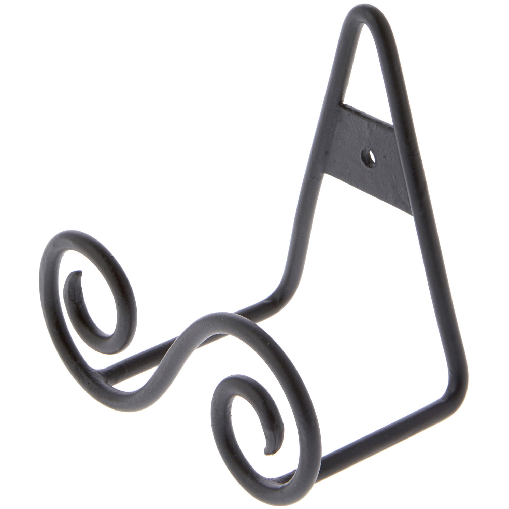 Bard's Black S-Shaped Wall Mountable Display Easel Stand, 3.5" H x 3.75" W x 2.5" D, Pack of 3