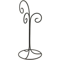 Bard's Black Wrought Iron 3 Arm Ornament Stand, 17" H x 7.5" W x 7.5" D