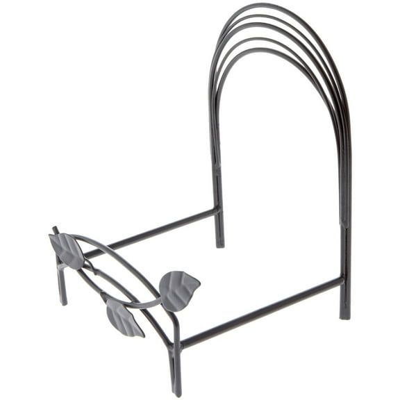 Bard's Black Wrought Iron Bowl or Deep Platter Stand, 8" H x 6" W x 5.5" D (For 9" - 11" Bowls or Deep Platters)