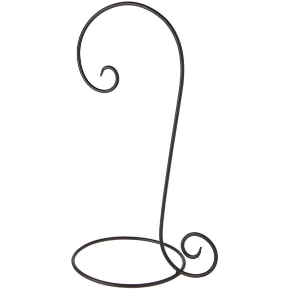 Bard's Black Wrought Iron Ornament Stand, 16" H x 7.5" W x 10" D, Pack of 2