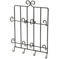thumbnail image 1 of Bard's Black Wrought Iron Wall Mounted 4 Cup and 4 Saucer Display Hanger, 15.75" H x 11.5" W x 2" D (For 6" Saucers), 1 of 1