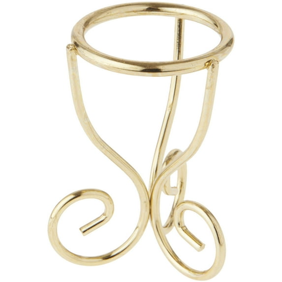 Bard's Brass-toned Egg Stand/Holder, Scroll Leg, 1.375" Diameter, Pack of 3