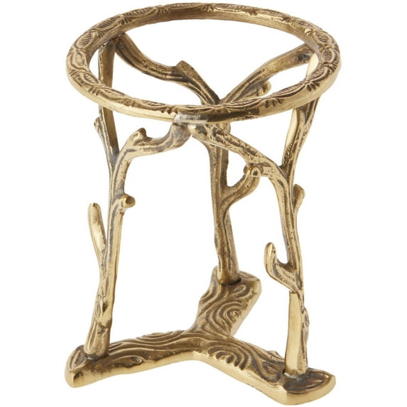 Bard's Brass-toned Egg Stand/Holder, Twig Branch Leg, 3" Diameter