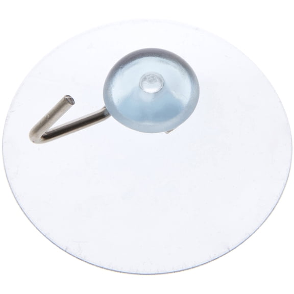 Bard's Clear Plastic Suction Cup with Hook, 2" Diameter, Pack of 12