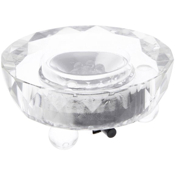 Bard's Clear Round LED Lighted Display Base with White Light, 1.25" H x 3" W x 3" D