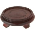 thumbnail image 1 of Bard's Dark Wood Decorative Base, 1.625" H x 5.125" W x 5.125" D (4" Display Diameter), Pack of 3, 1 of 1
