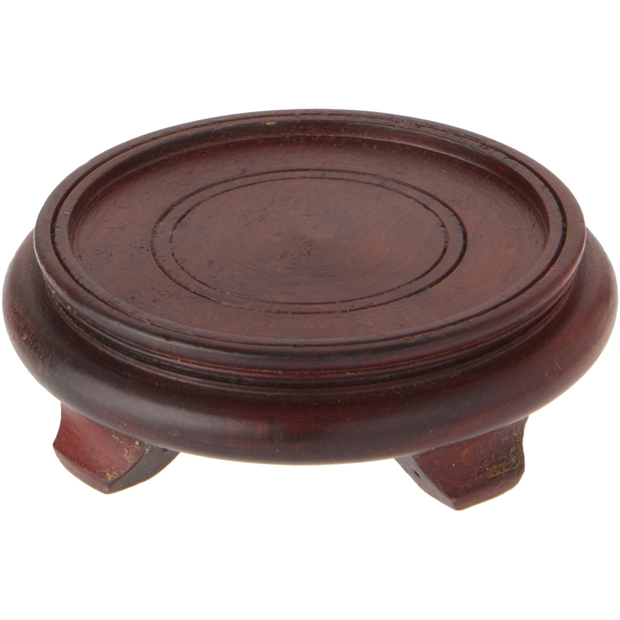 Bard's Dark Wood Decorative Base, 1.625" H x 5.125" W x 5.125" D (4" Display Diameter)